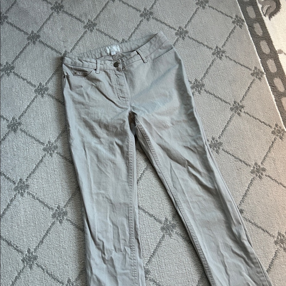 Pure Collection Women's Pale Gray Slim Leg Jeans
